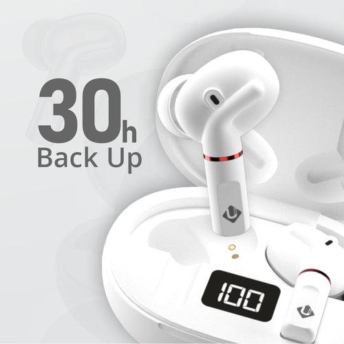 U&i Jingle 30 Hours Battery Backup True Wireless Earbuds with Digital Display and Touch Sensor