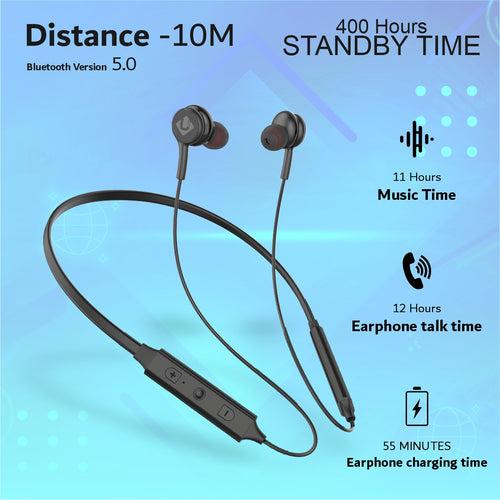 U&i Like 12 Hours Battery Backup Bluetooth Neckband with Rock & Roll Bass and Metal Body & Housing Wireless Headset