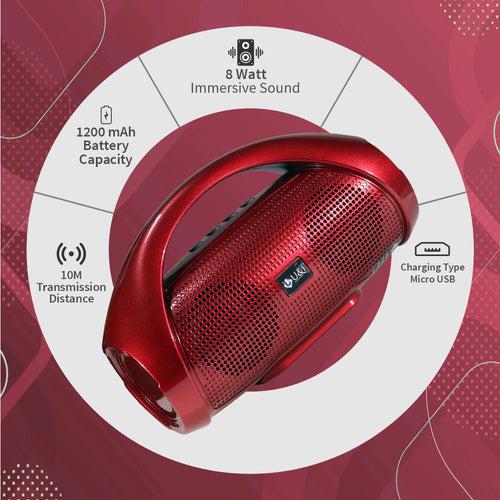 U&i Kingdom Series 8W Wireless Speaker with 10 Hours Battery Backup 8 W Bluetooth Speaker (Stereo Channel)