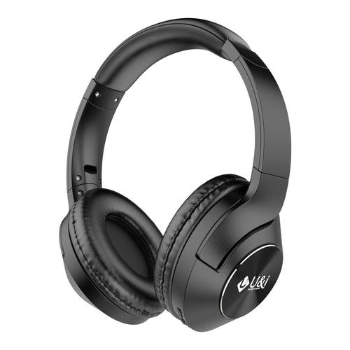 U&i Laser 24 Hours Battery Backup Bluetooth Headphone with Electro Bass and Mic Bluetooth Headset (Black, On the Ear)