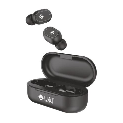 U&i My Dots Series True Wireless Earbuds with 20 Hours Battery Backup and Mic Bluetooth Headset (Black, True Wireless)