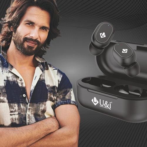 U&i My Dots Series True Wireless Earbuds with 20 Hours Battery Backup and Mic Bluetooth Headset (Black, True Wireless)