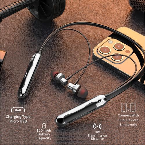 U&i Swift 50 Hours Talk Time Fast Charging Wireless Neckband Bluetooth Headset (In the Ear)