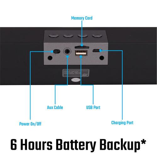 U&i Pickup Series 10W Bluetooth Soundbar with 6 Hours Battery Backup 10 W Bluetooth Soundbar (Stereo Channel)