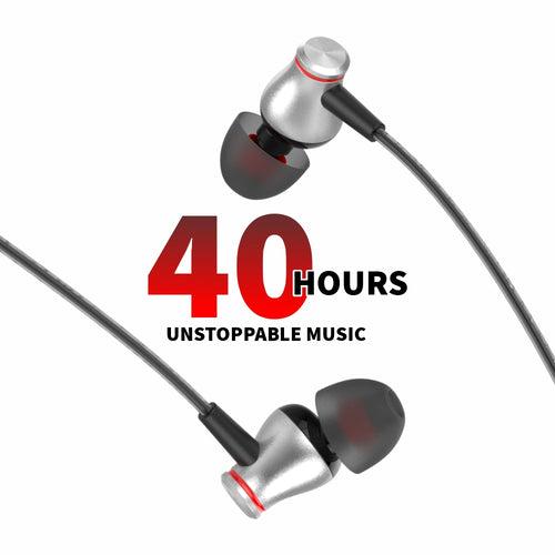 U&i Alarm Series 40Hrs Music Time Wireless Neckband Earphone Bluetooth Headset