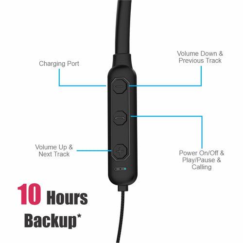 U&i Titanic Series - Low Price Bluetooth Neckband Bluetooth Headset (Black, In the Ear)