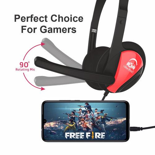 U&i Gamer Series with Volume Control Wired Headphone Wired Gaming Headset (On the Ear)