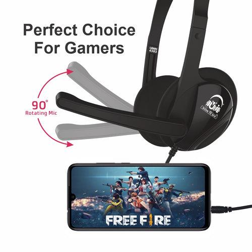 U&i Gamer Series with Volume Control Wired Headphone Wired Gaming Headset (On the Ear)