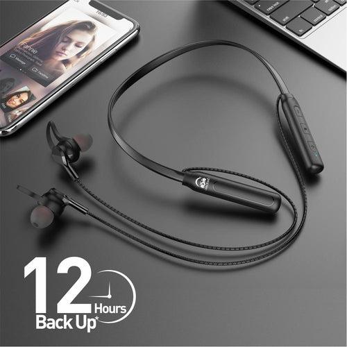 U&i Smash Series Neckband with 12 Hours Battery Backup UiNB-4356 Bluetooth Headset (Black, In the Ear)