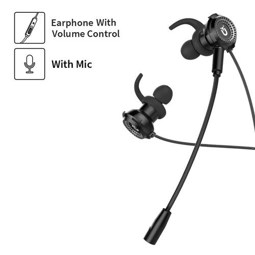 U&i Web Series Wired Gaming Earphone with Adjustable Mic Wired Gaming Headset (In the Ear)