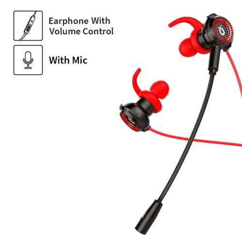 U&i Web Series Wired Gaming Earphone with Adjustable Mic Wired Gaming Headset (In the Ear)