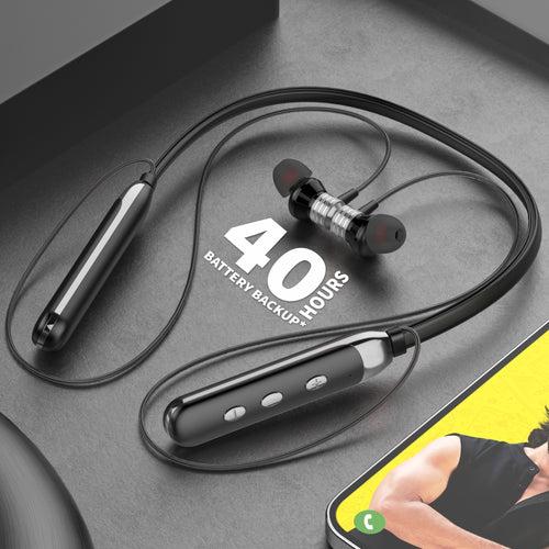 U&i Tiger Series 40 Hours Music Time Wireless Neckband with Mic Bluetooth Headset