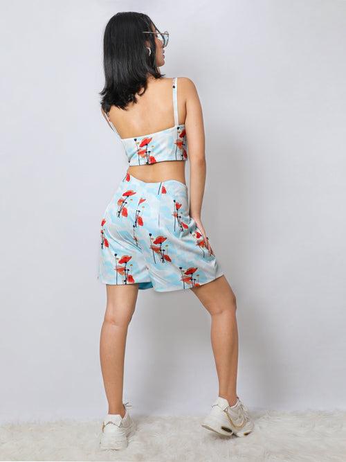 Painted Floret Shorts Set