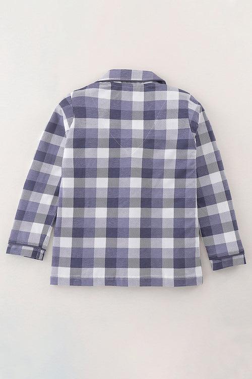 Blue Checked Kids' Pyjama Set