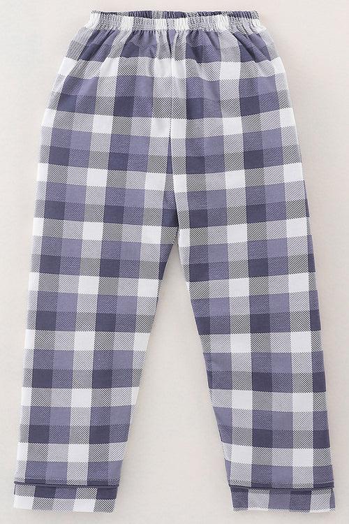 Blue Checked Kids' Pyjama Set