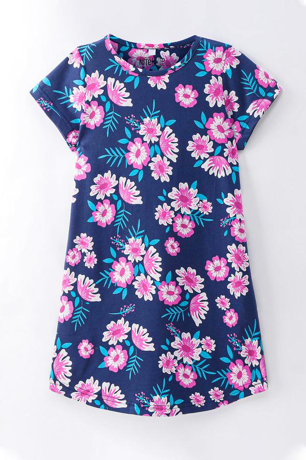 Blue Floral Kids' Sleepshirt