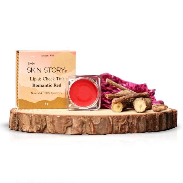 The Skin Story Lip & Cheek Tint Romantic Red, 3g