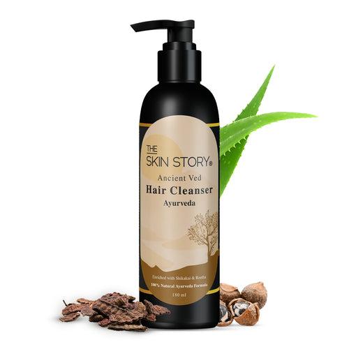 The Skin Story Ayurvedic Hair Shampoo | Amla, Brahmi & Bhringraj | 100% All Natural, 180 ml