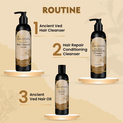 The Skin Story Ayurvedic Hair Shampoo | Amla, Brahmi & Bhringraj | 100% All Natural, 180 ml