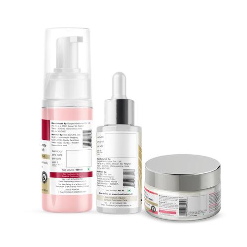 The Skin Story Youth Restoring Set (WRM) (The Skin Story Beetroot Foaming Facewash, 100ml The Skin Story Restoring Serum, 40ml The Skin Story Nourishing & Moisturising Cream, 50g)