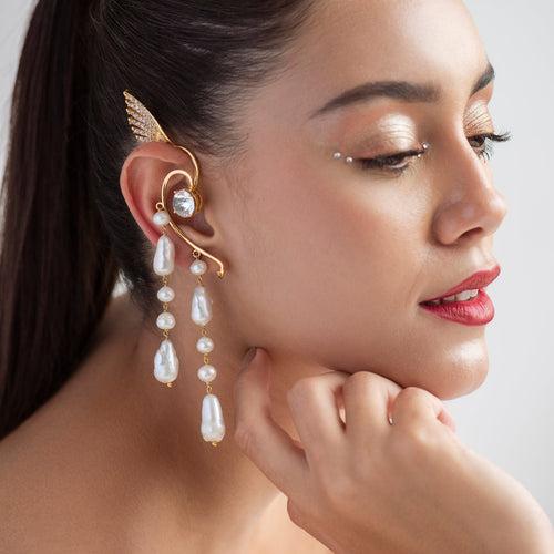 Ahosi 92.5 Silver Earcuff - Vigilante - Gold Plated