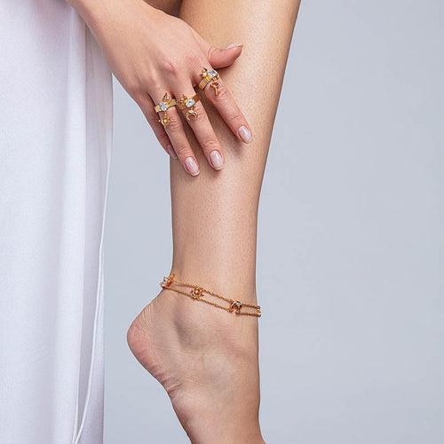 Auspices Charm Gold Plated Anklet