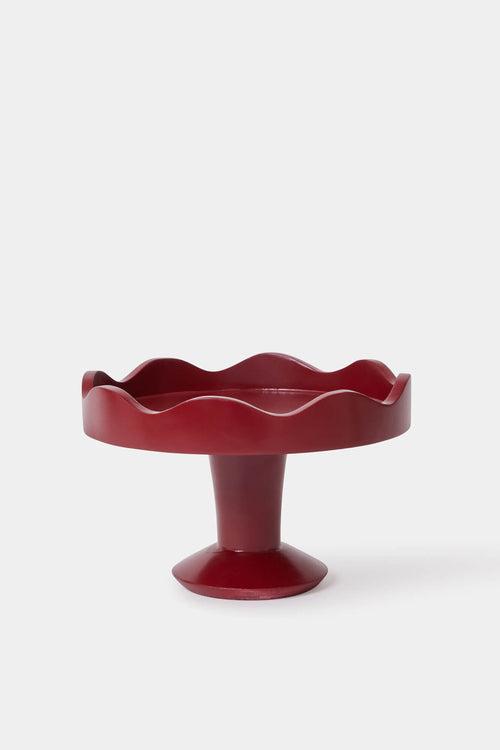 Scalloped Service Stand - Marsala