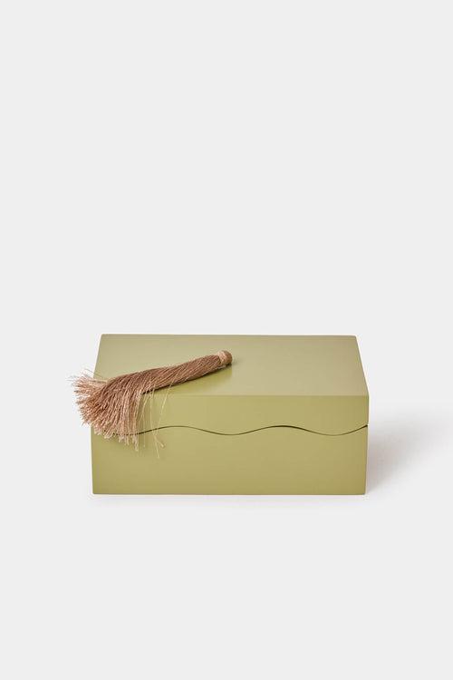 Scalloped Box - Olive