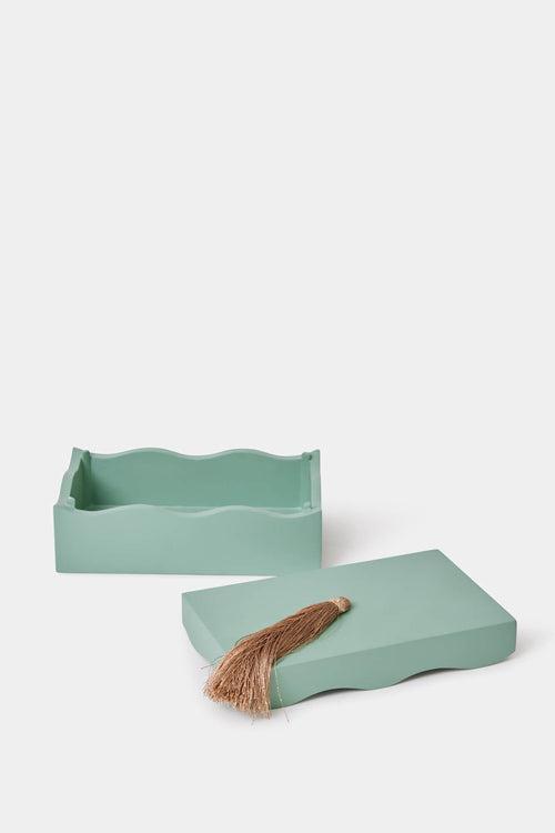 Scalloped Box - Teal
