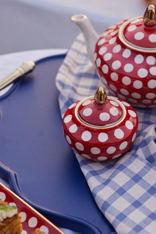 Polkadot Sugarpot - Red (Seconds)