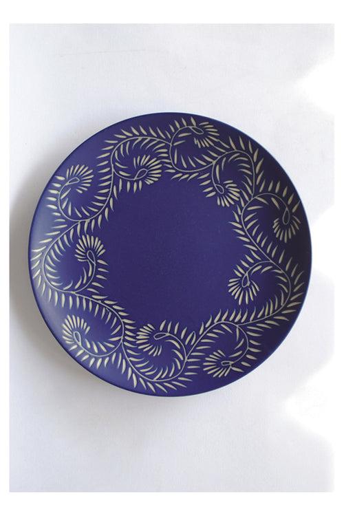 Henna Plate - Matte Blue (Seconds)