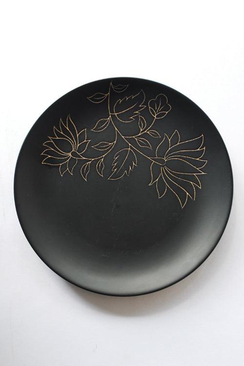 Mughal Plate - Matte Black (Seconds)