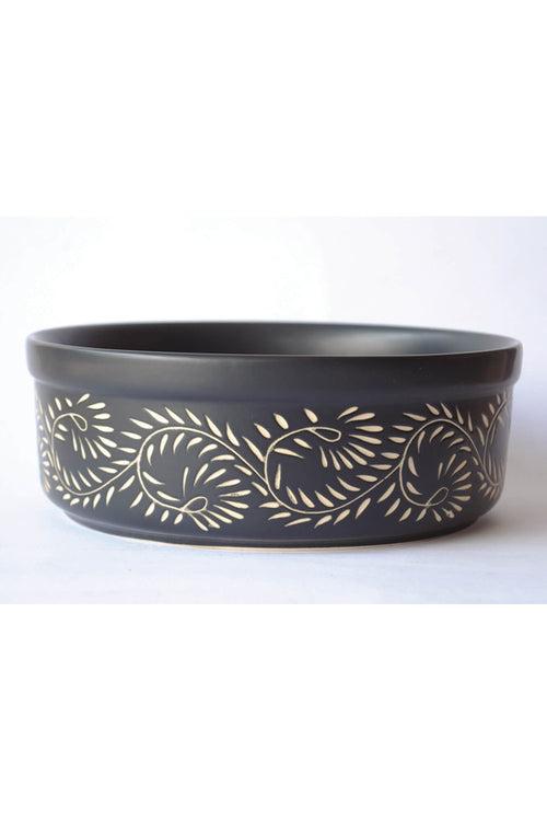 Henna Small Service Bowl - Matte Black (Seconds)