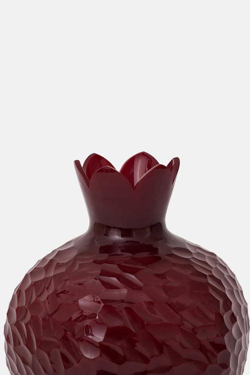 Pomegranate Glass Vase - Red