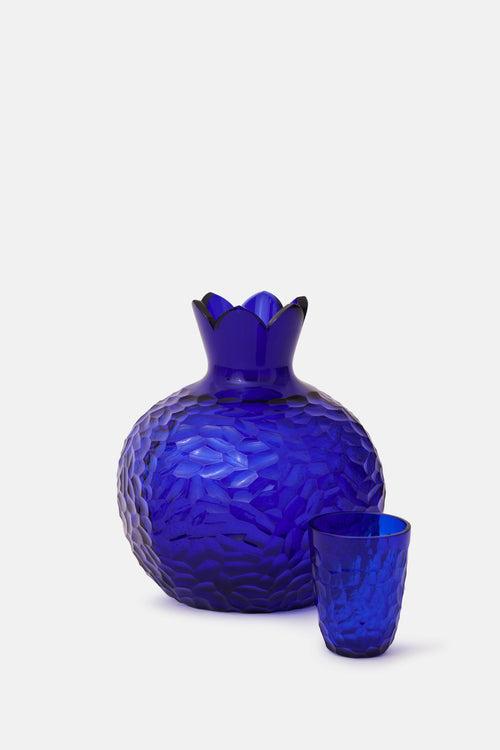 Pomegranate Glass Vase - Azure