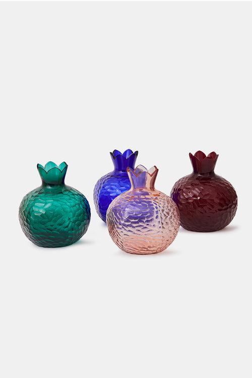 Pomegranate Glass Vase - Azure