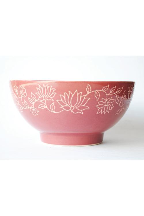 Mughal Salad Bowl - Burgundy (Seconds)