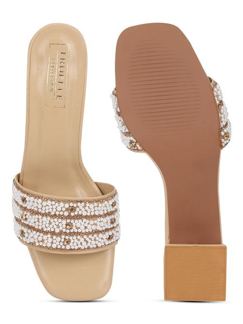 Beige PU Block Sandals (TC-REN-R5148-BEIG)