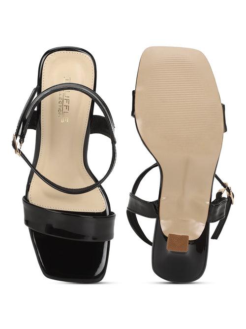 Black Patent Strappy Stiletto Sandals (TC-MSI-1901-BLK)