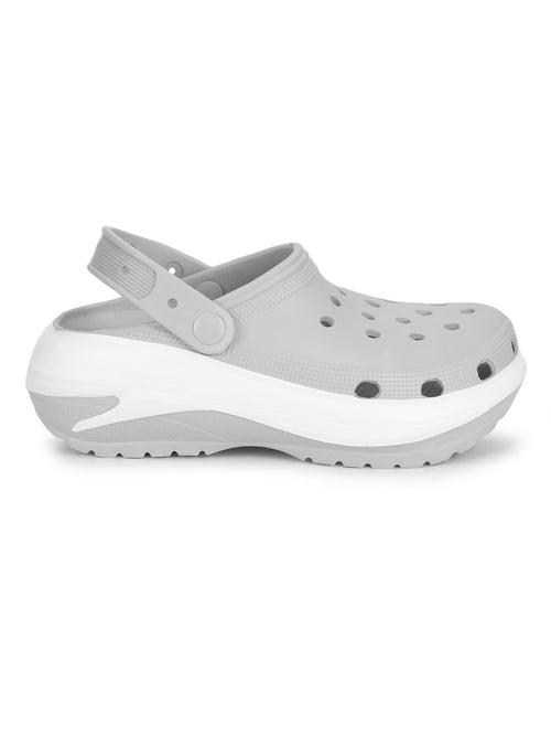 Grey PU Slip-On Croc Flats (TC-RS3496-GRY)