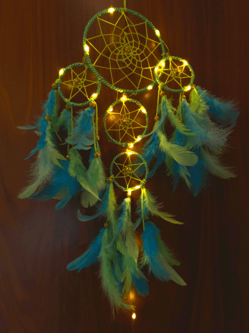 Neon 4 Tier Dream Catcher with Pretty Lights