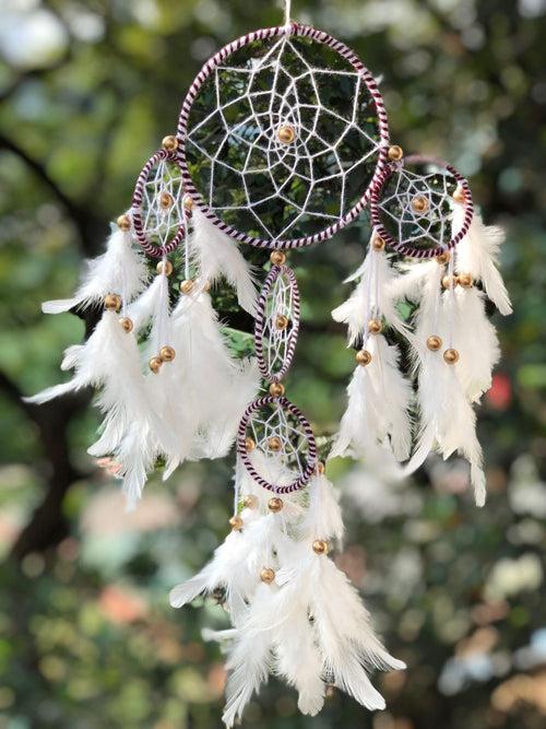 White and Brown 4 Tier Dream Catcher