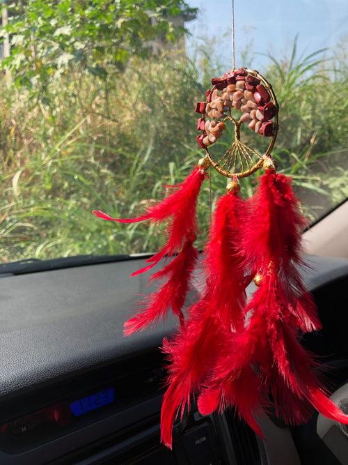 Maroon Healing Tree Car Hanging