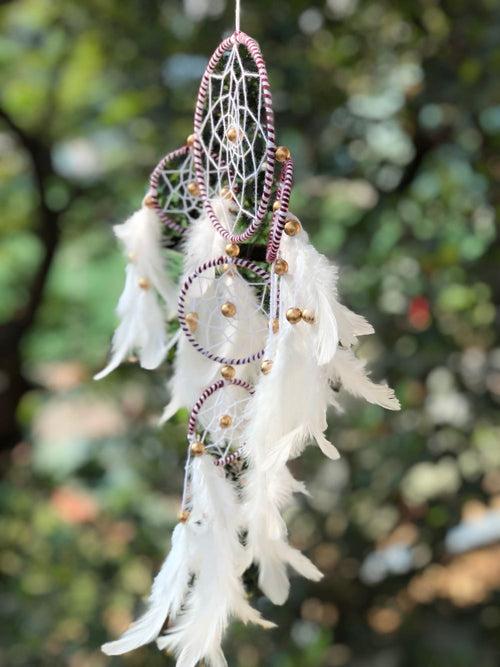 White and Brown 4 Tier Dream Catcher