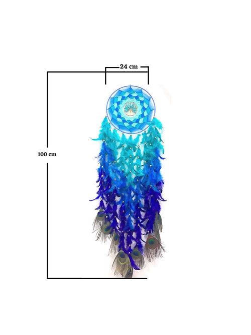 Tibet Tree With Peacock Feathers Large Dream Catcher