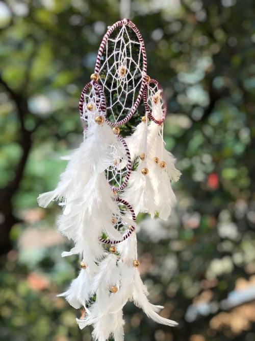 White and Brown 4 Tier Dream Catcher