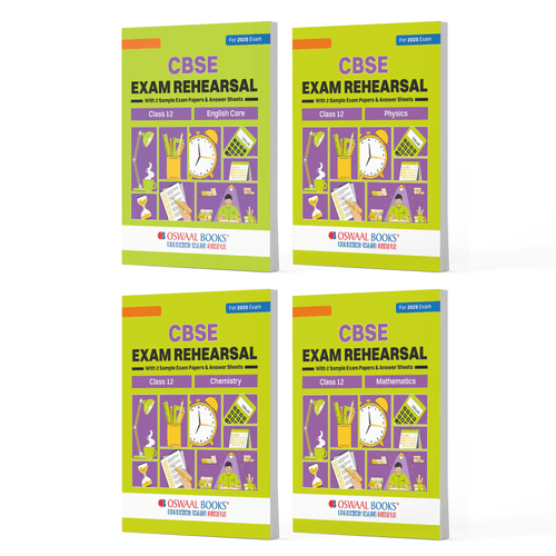 CBSE Exam Rehearsal Class 12 (Set of 4 Books) English, Physics, Chemistry & Mathematics For 2025 Board Exam