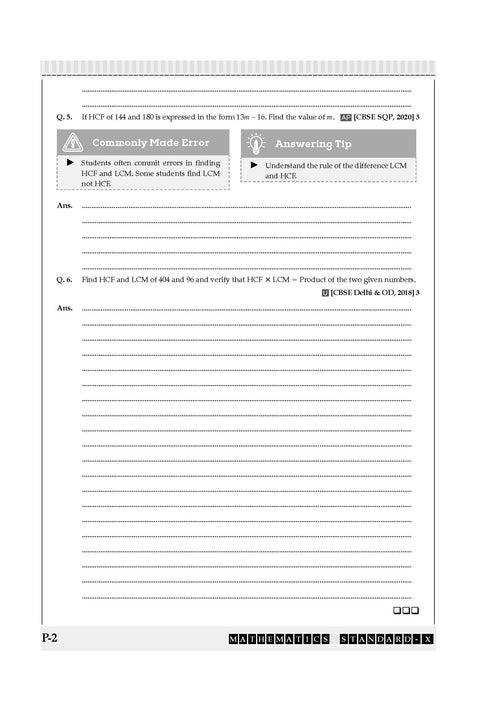 CBSE Question Bank + CBSE Workbook Class 10 Mathematics Standard (Set of 2 Books) Updated As Per NCF For Latest Exam