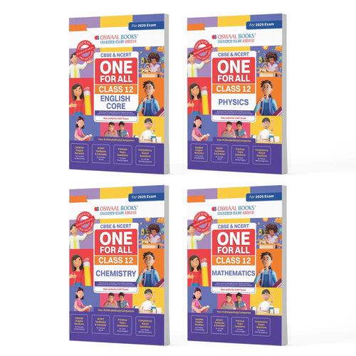 CBSE & NCERT One For All Class 12 | English | Physics |Chemistry | Mathematics (Set Of 4 Books) For CBSE Board Exam 2025