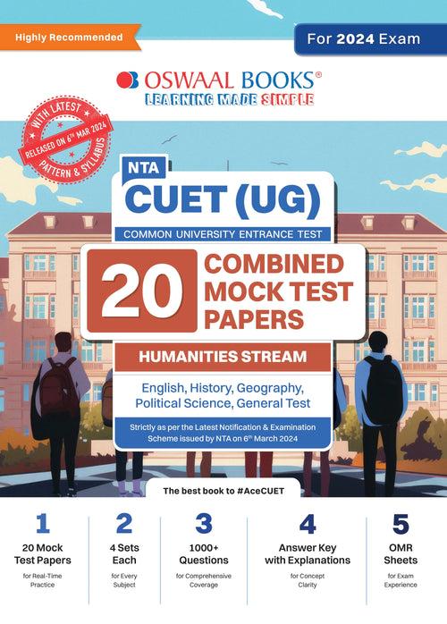 CUET (UG) Combined Mock Test Papers Humanities (English, History, Geography, Political Science,  General Test) For 2024 Exam